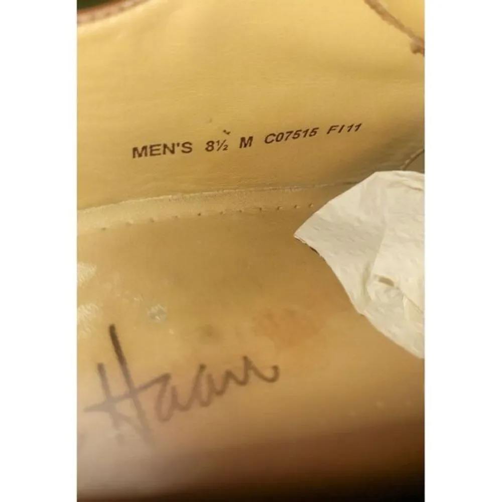 Cole Haan‎ Martino  Brown Leather Apron Toe Oxford Lace Up Shoe Men's 8:5